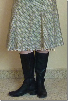polka dot skirt with boots