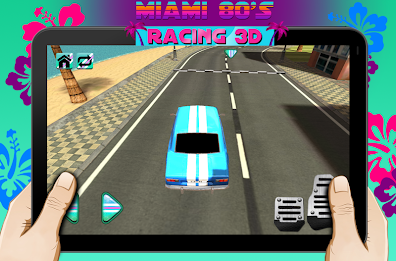 Miami Beach 80s Racing 3D poster 2