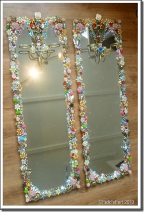 Jewelled Mirrors Upcycled 7