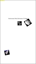 Astronaut Hits Dinosaur poster 4