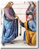 Jesus entrega chaves a Pedro