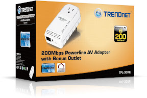 TRENDnet Compact 200 Mbps Powerline Adapter with Bonus Plug