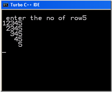 write a program to print following number pattern ? | C Programming