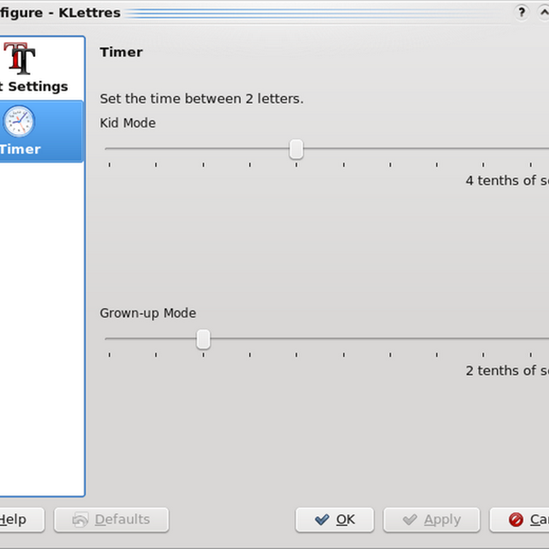 Guida a KLettres applicazione per imparare l'alfabeto in una nuova lingua: configurazione.