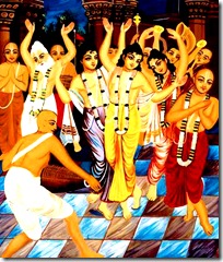 Lord Chaitanya's sankirtana party