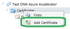 Add Certificate to the service