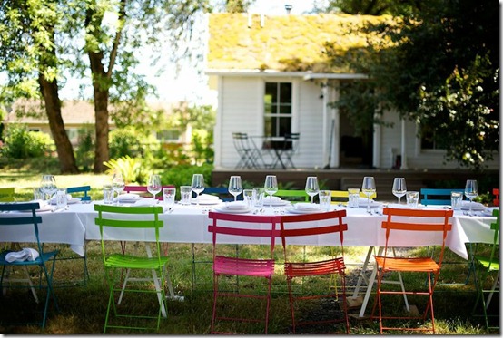 Tiny House Setting for a Summer Dinner by Jessica Helgerson Interior Design, photo Lincoln Barbour