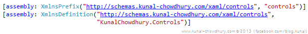 XMLNS Prefix and Definition for Custom Controls