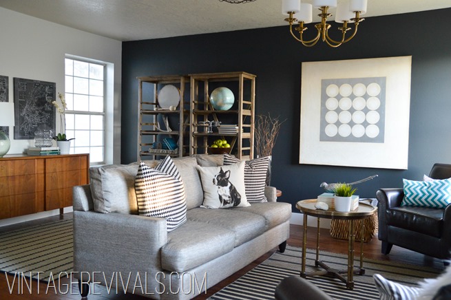 Warm and Moody Living Room Makeover @ Vintage Revivals