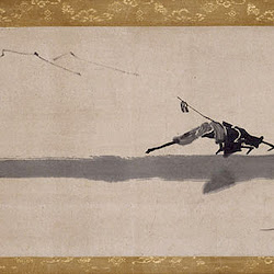 Hakuin Ekaku, 2 Blind Men Crossing Log Bridge, Edo xviii
