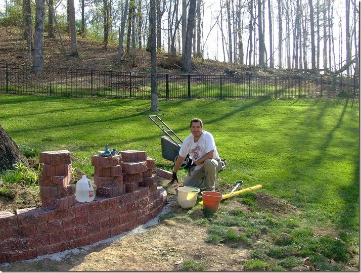 Backyard Project Retaining Wall
