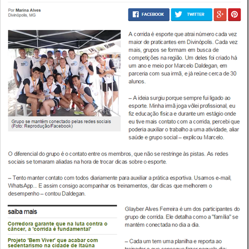 FOTO DE NOSSO BLOG É DESTAQUE NA GLOBO.COM