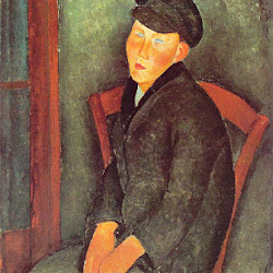 Modigliani, Ragazzo seduto con berretto.jpg