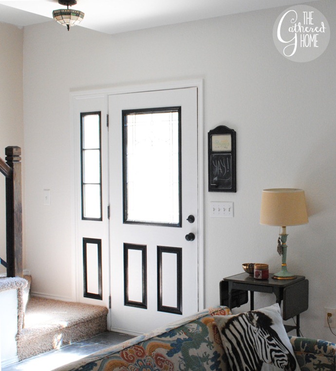 White Interior Front Door diy black and white painted front door - the gathered home White Interior Front Door diy black and white painted front door - the gathered home