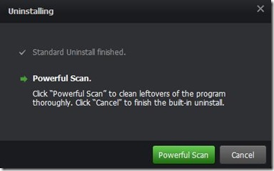 IObit Uninstaller Powerful Scan