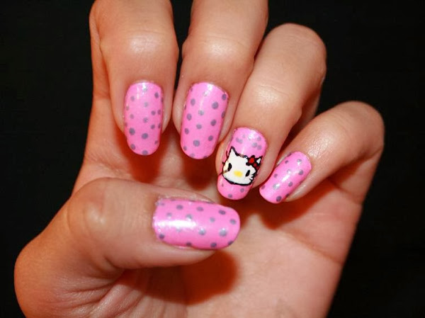 HelloKitty Pink Nail Designs Hello Kitty Nails Designs