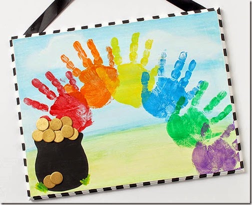 Pot of Gold Rainbow Hand Art Pot of Gold Rainbow Hand Art