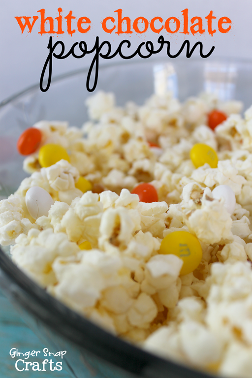 White Chocolate Popcorn #recipe #gingersnapcrafts