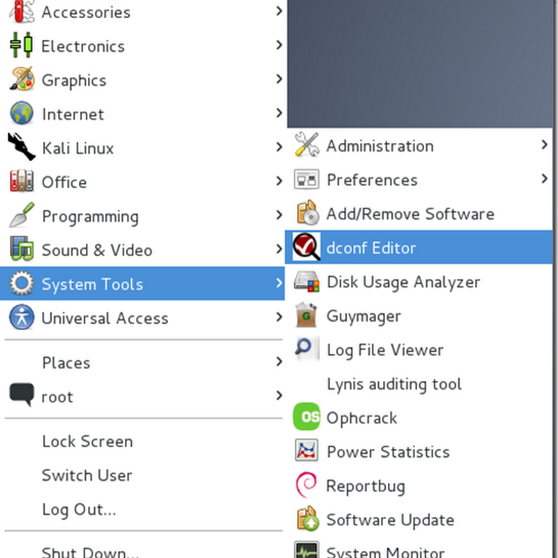 How To Add or Remove System Icons From The Kali Linux Desktop