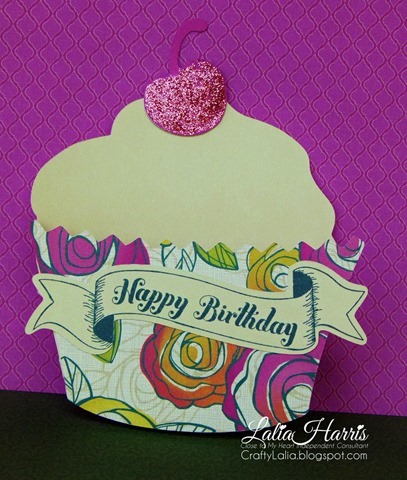 cupcake diecut card ctmh artiste flirty