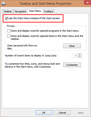 Windows 10 - Use the Start menu instead of the Start screen (www.kunal-chowdhury.com)