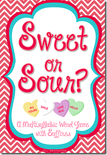 Valentine's Day Multisyllabic Word Game preview