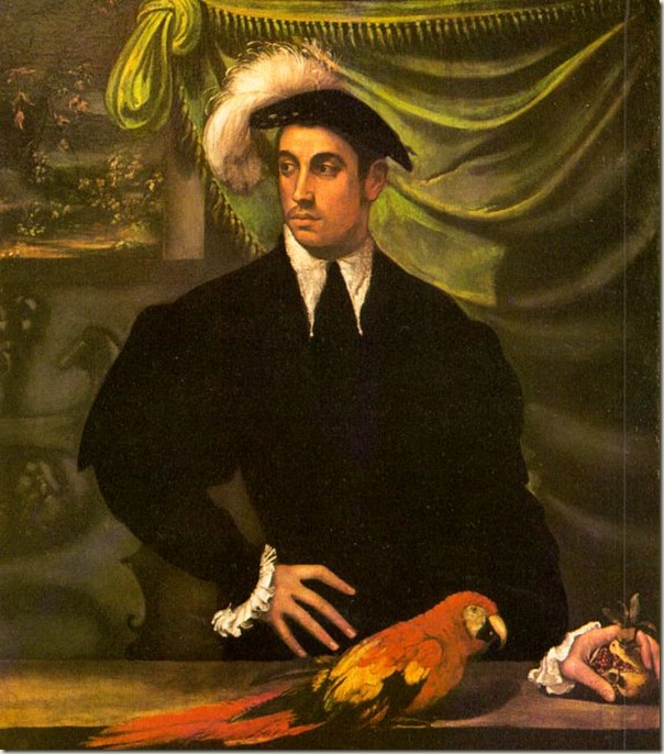 Nicolo del Abate, L'homme au perroquet