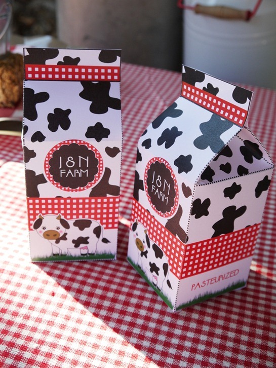 Barnyard Birthday - Milk Cartons