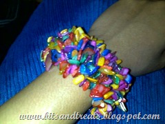 multi colored bead cuff, bitsandtreats