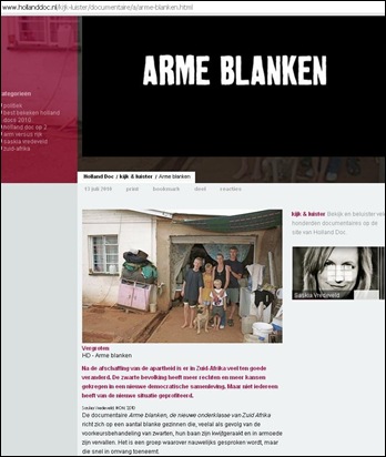 arme blanken saskia vredeveld IKON documentary hollanddoc.nl kijk luister documentaire a arme blanken