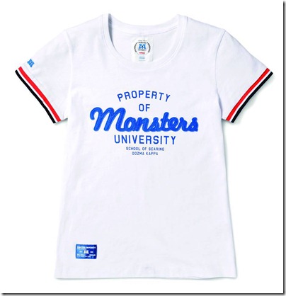 Monster University X Giordano - White Tee shirt  Women 03