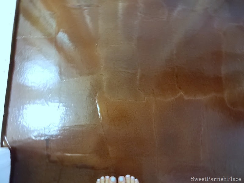 DIY brown paper floor