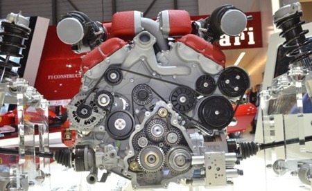 Ferrari FF engine front view