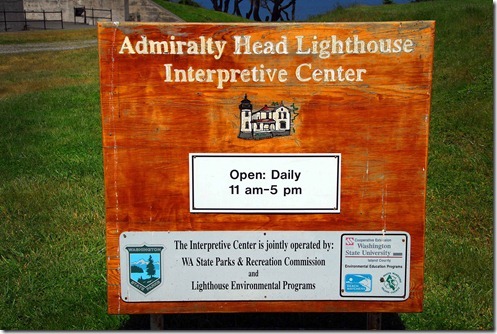Admiralty Head Lighthouse Sign
