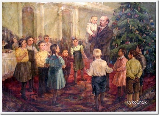 Неизвестный художник «Ленин и дети»