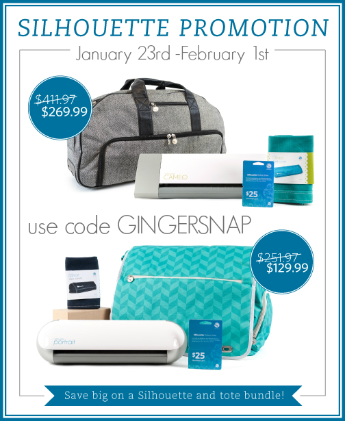 Silhouette Tote Promotion #Silhouette GingerSnapCrafts.com #affiliate 