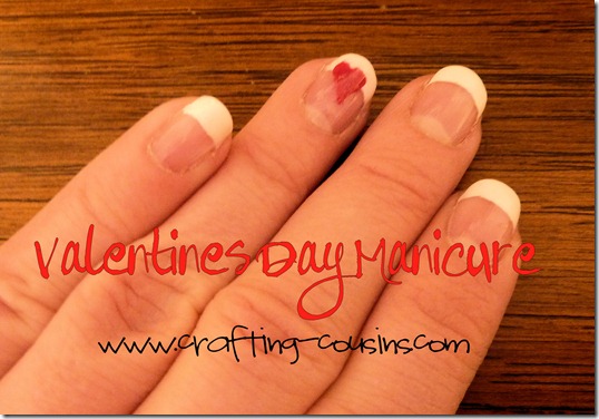 Valentines Day Manicure from The Crafty Cousins