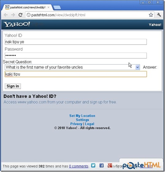 Trick mencuri Password email yahoo 2