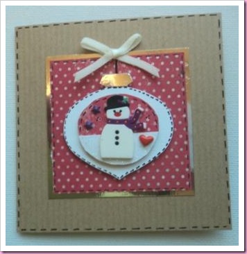 Stampin'Up Bauble Card with Snowman