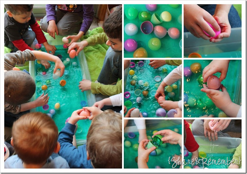 Easter Egg Colored Water Sensory Play