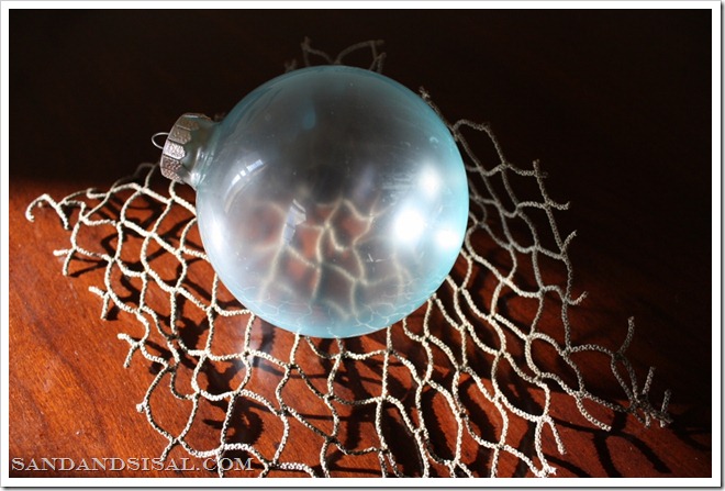 Wrap Glass Float Ornament with Fish net