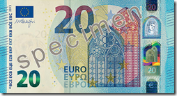 Nuova banconota da 20 euro