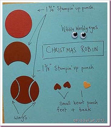 Punched Art Christmas Robin 