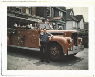 Jerry Hurley at Indianapolis Fire Station #22 in 1969.