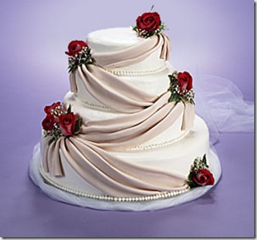 draped wedding cakes