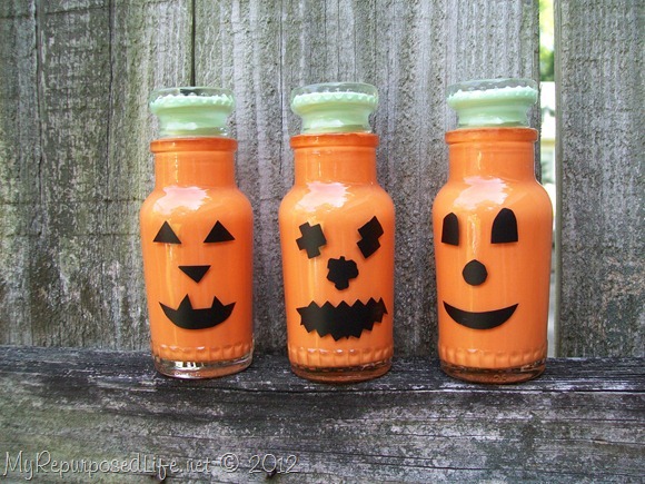repurpose spice bottles into halloween decor spice bottles repurposed