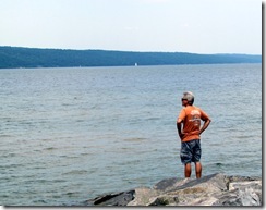 Dan on the jetty at Seneca Lake