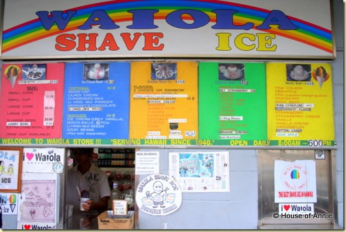 Waiola Shave Ice Ordering Window