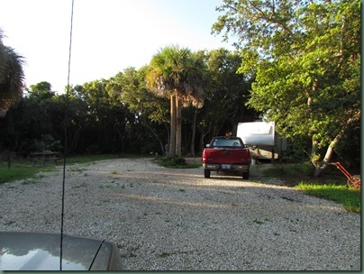 volunteer campsite at fort Pierce inlet state park...one to the left and to the right