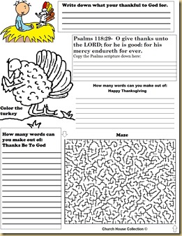 Thanksgiving activity page 4